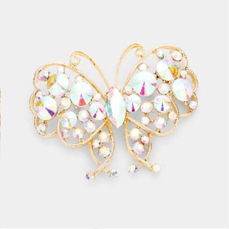 Fashion  Collar Needle Brooch Metal Rhinestone Cute Pins Enamel Brooch For Women Luxurious Banquet Jewelry