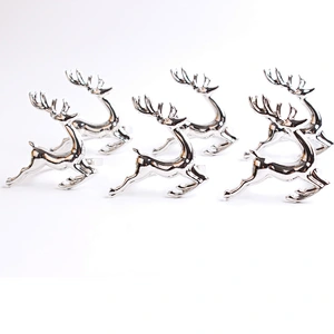New arrival 2021 copper metal reindeer napkin ring for Christmas Dinning table setting