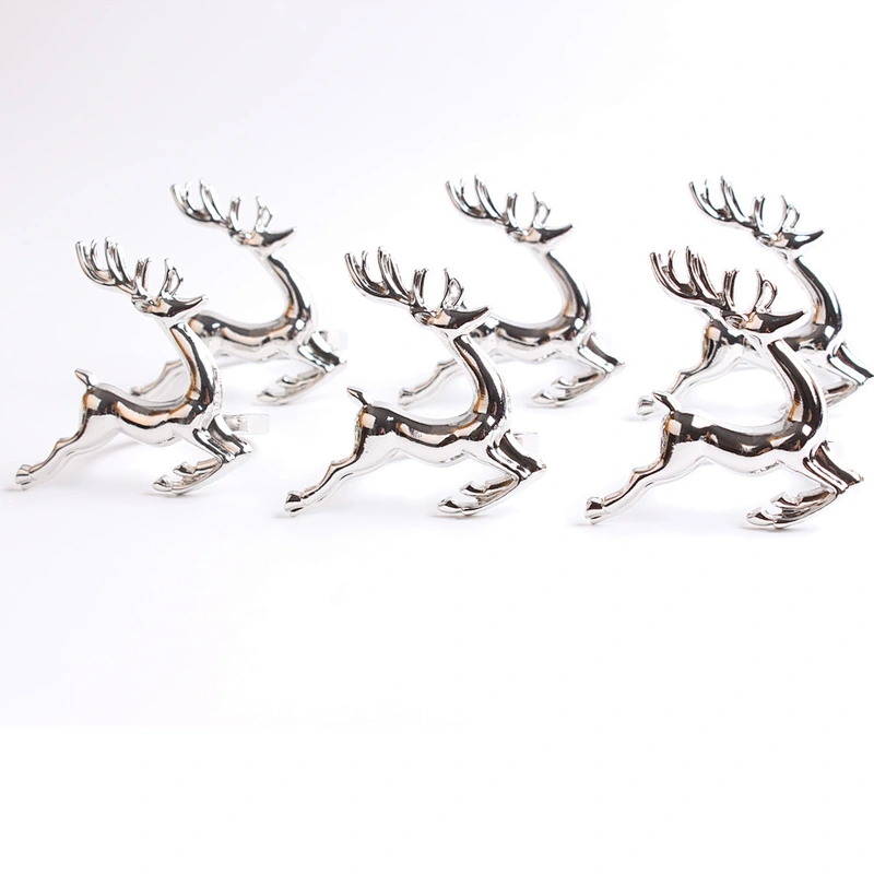 New arrival 2021 copper metal reindeer napkin ring for Christmas Dinning table setting