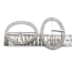 Custom Oval Crystal Garment Decorative Rhinestone Belt Buckle