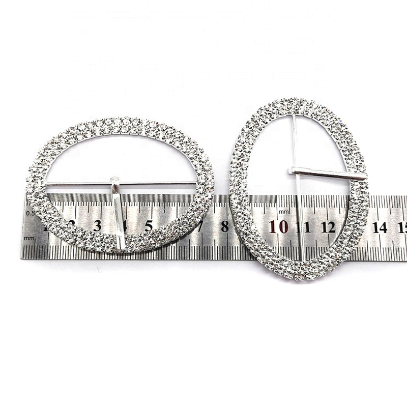 Custom Oval Crystal Garment Decorative Rhinestone Belt Buckle