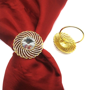 2020 Wholesale Round Rhinestone Napkin Ring for Party table decoration