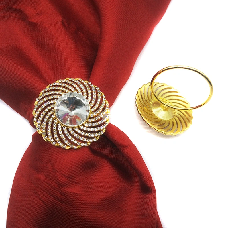 2020 Wholesale Round Rhinestone Napkin Ring for Party table decoration