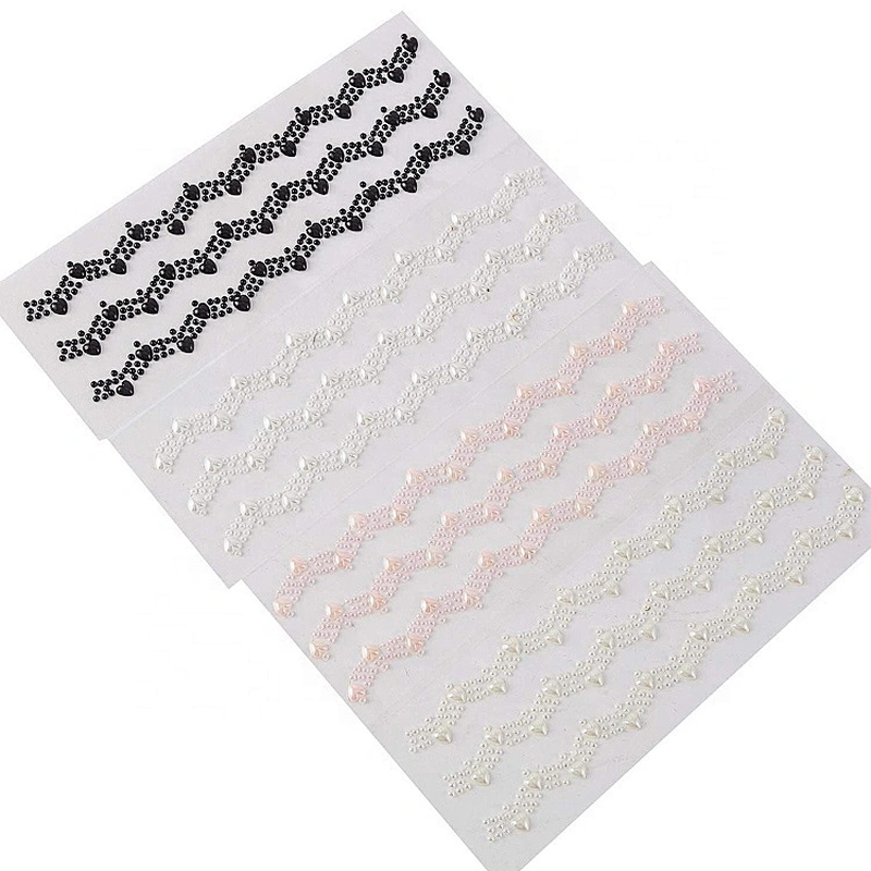 Wedding Craft Accessories Self Adhesive Floral Pearl Trims Pearl Sticker