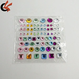 Assort acrylic rhinestone Self-adhesive Diamond Stickers on diamante craft decor