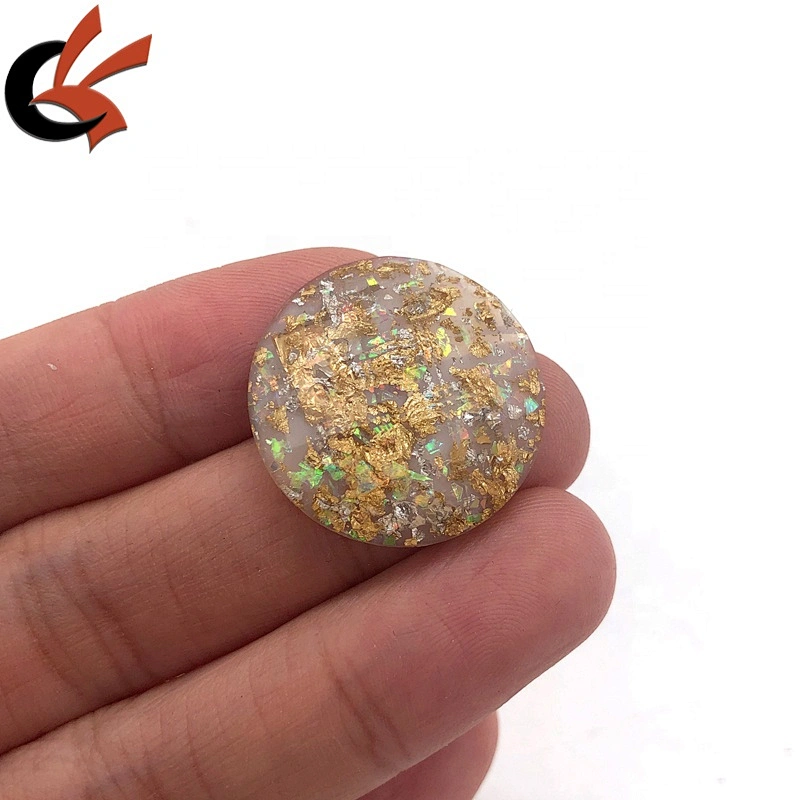 Round shape resin beads flatback rhinestone