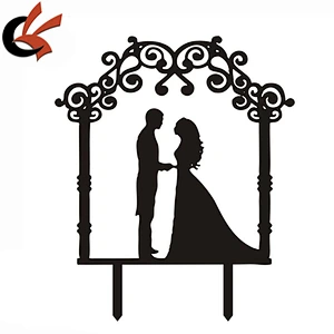 Black Mr&Mrs Acrylic Wedding Cake Topper Cheap Custom Wedding Accessory