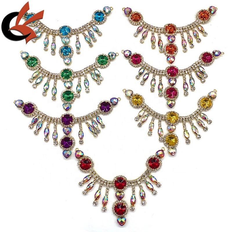 Fashion gold tone Rhinestone swimsuit/swimwear Chain Connector for bikini jewelry