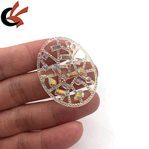 Oval shape hollow white AB resin loose rhinestones