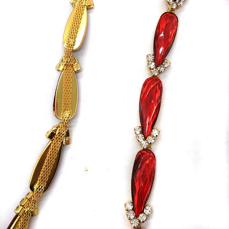 Fashion Costume Jewelry Chain Crystal Resin rhinestone Trimming