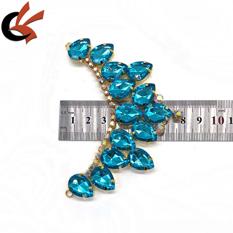 Newest Luxury carnival bikini decoration acrylic rhinestone swimwear connectors