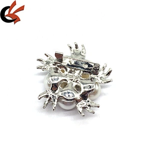 wholesale cheap price in bulk brooch pearl stone brooch for wedding invitations