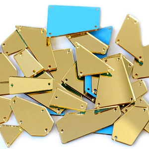 Acrylic flat  Irregular Mirror rhinestone  Sewing On clothing