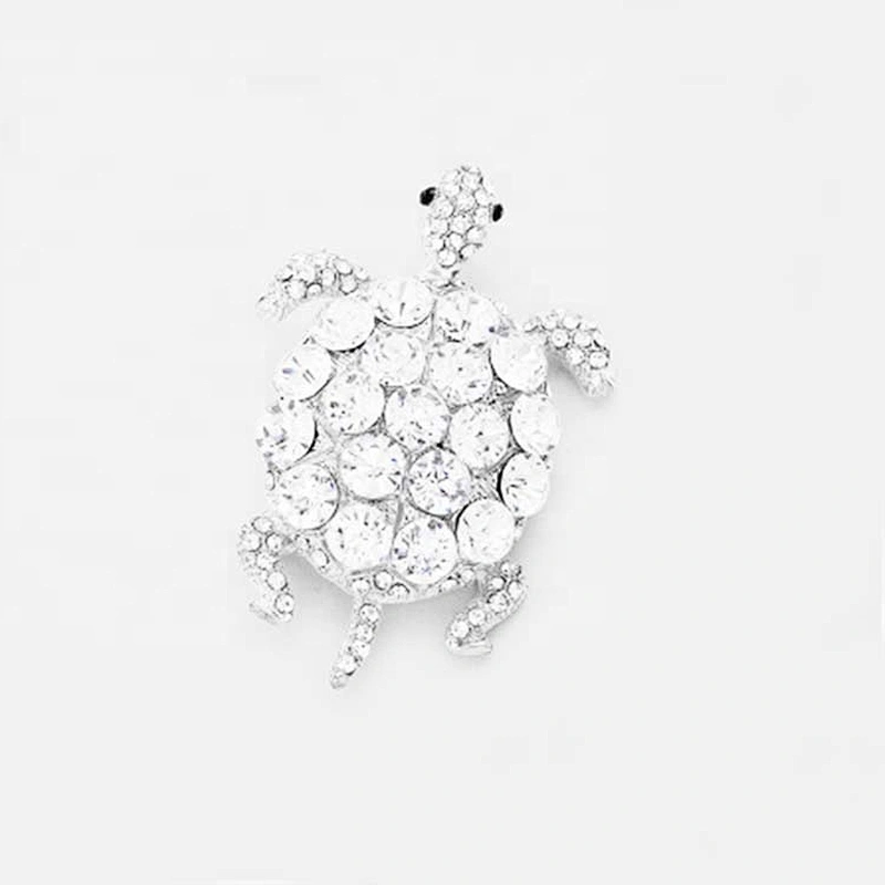 Latest Tortoise brooch pin design rhinestone brooch
