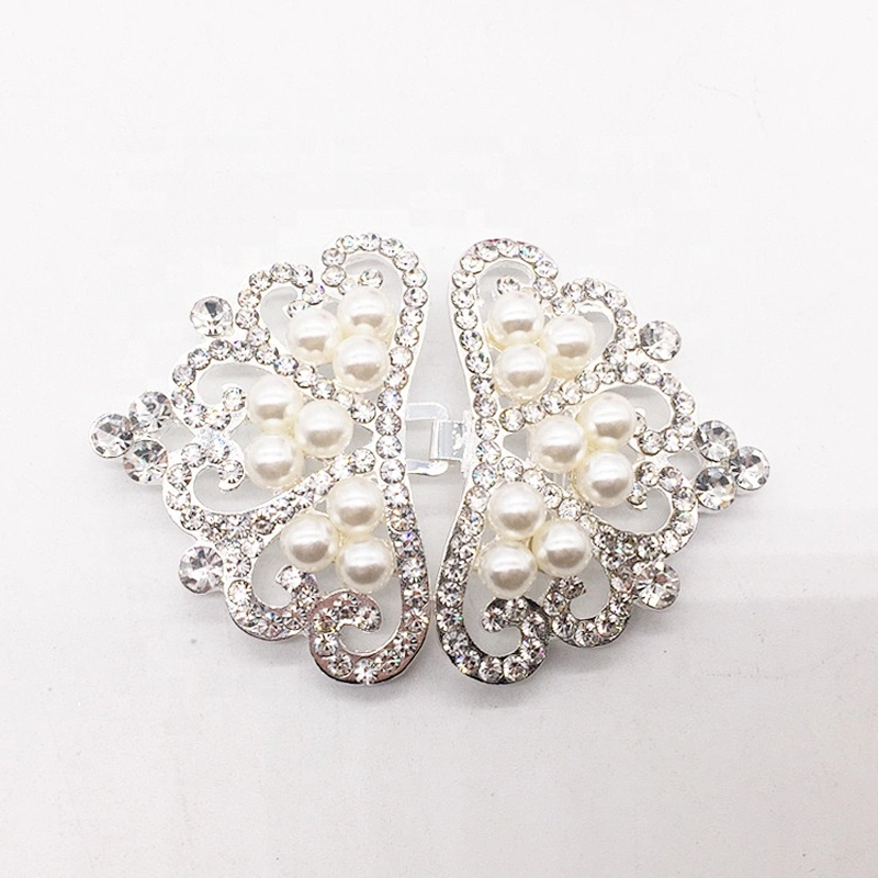 Wedding Factory Supply Crystal Rhinestone Sliders Pearl Buckles For Invitation Card Accessories