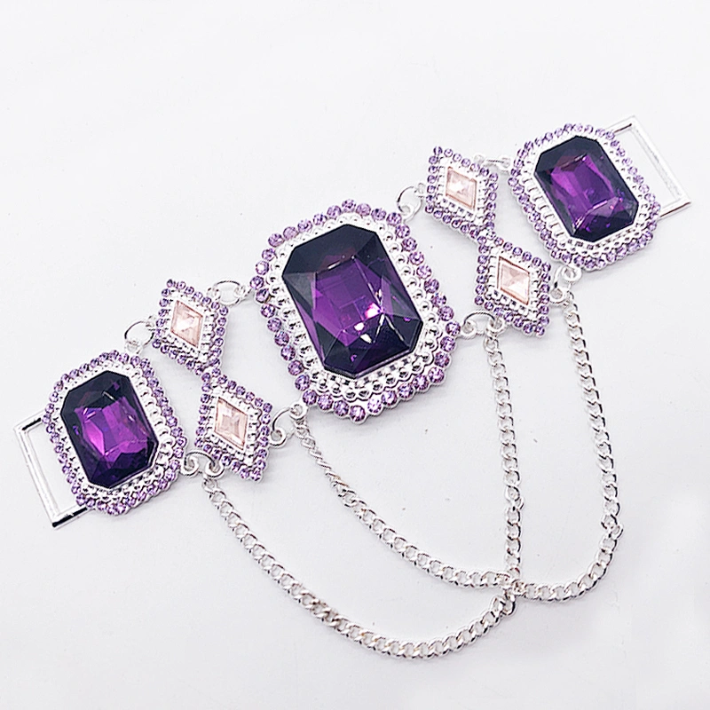 2020 fashion style  Diamante Rhinestone Chain Glass Stone Bikini Connector  for swimwear