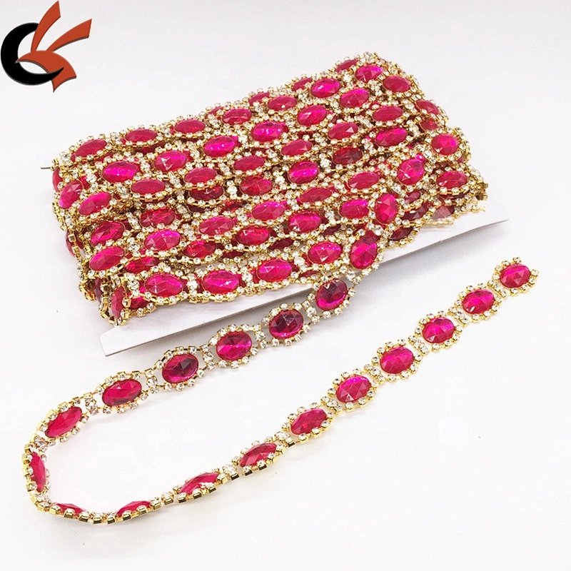 Best selling garment accessories rhinestone crystal embellishments rhinestone chains trims edge