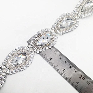 China factory iron on crystal rhinestone resin stone hot melt adhesive trims chain for clothing