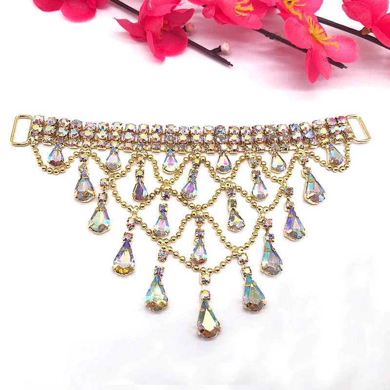 Wholesale Gold stained stone jewelry swimwear accessories metal swimwear hardware thong bikini connector
