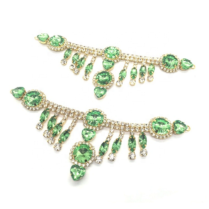 Wholesale Colorful Rhinestone Pendant Women Hair Band Accessories Fashion Crystal Diamond Headband Chain
