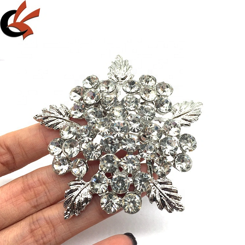 Women Fashion Vintage Diamante Wave Flower Lotus Star Leaf Crystal Rhinestone Brooch Pin