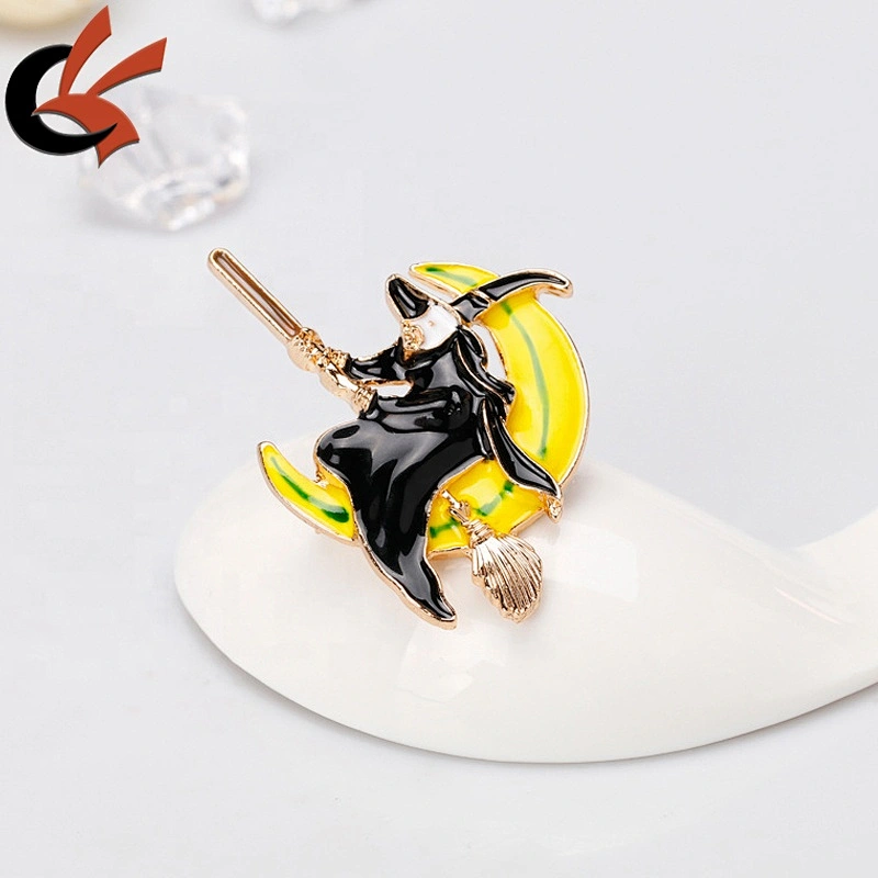 Enamel Halloween Costume Gift Jewelry Ornament Fashion Enamel witch Brooch Pins