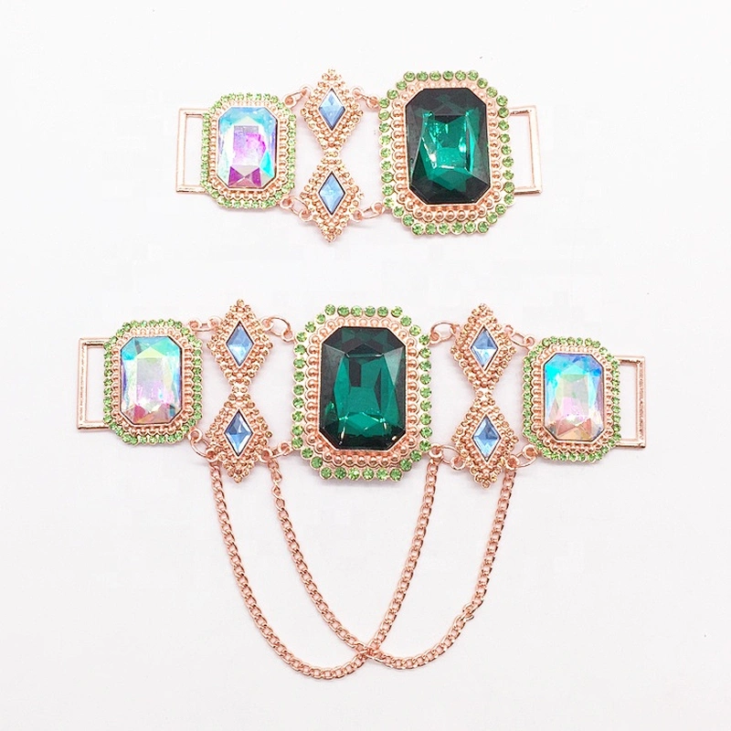 Beautiful Russians Jewelry New Arrival Rose Gold Color Rhinestone Glass Bikini Connector