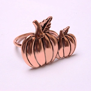 New Style Hotel Wedding Table Dinner Party Decorations Hallowmas & Christmas Series Glazed Bronze Metal Festival Napkin Ring