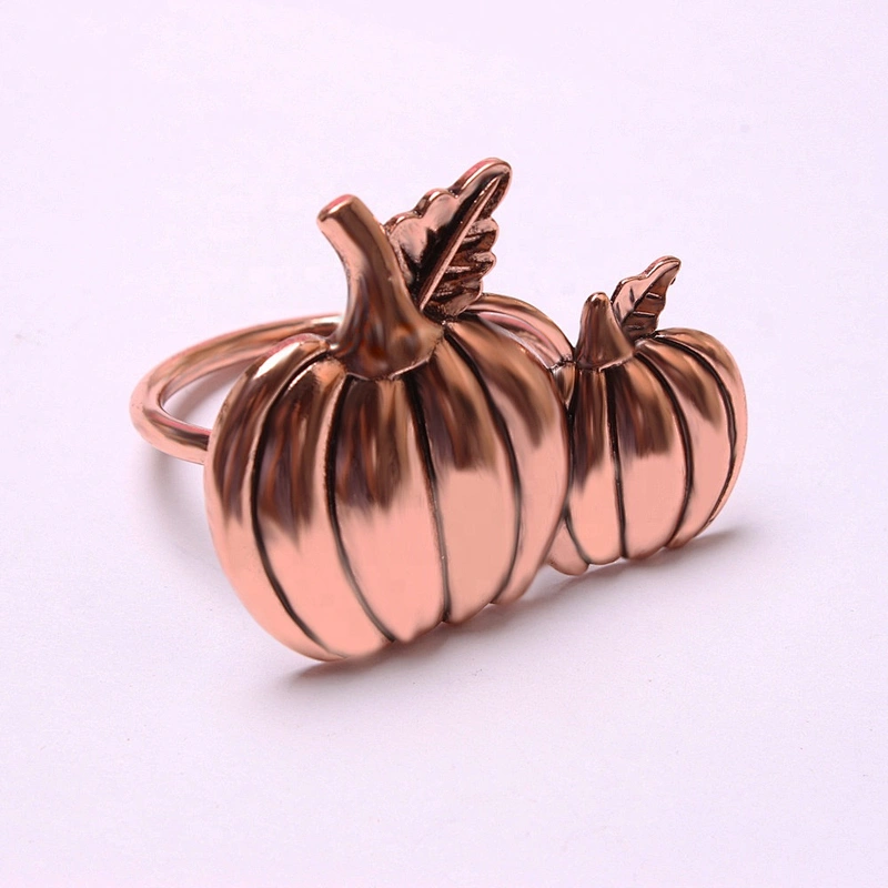 New Style Hotel Wedding Table Dinner Party Decorations Hallowmas & Christmas Series Glazed Bronze Metal Festival Napkin Ring