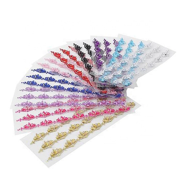 DIY Scrapbook Gift Party Decoration Self Adhesive Floral Crystal Trims Acrylic Rhinestone Sticker