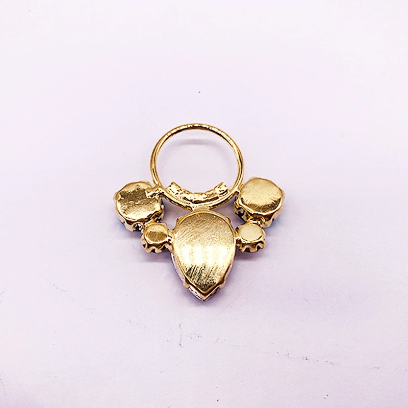 Jewels gold chain rhinestone connector for bikini hardware
