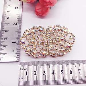 high quality Spandex chair band sash rhinestone buckle for wedding decoration