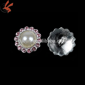 bridal embellishment flat back rhinestone pearl button