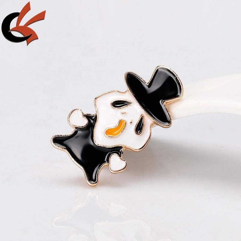 Hot sale custom cute ghost decorations kids pin halloween brooch for halloween party