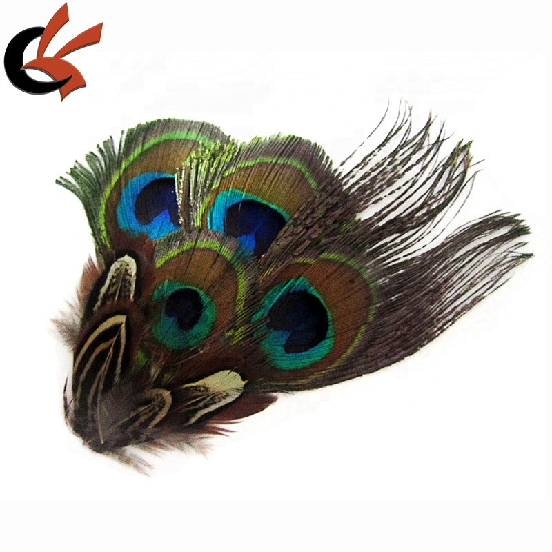 natural peacock pheasant feather pads for hair decoration