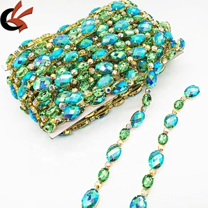 Wholesale cheap clothing stunning array acrylic rhinestone trims embellishments chains trimming