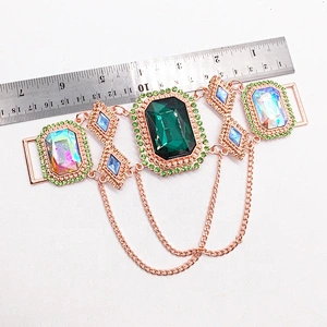 Beautiful Russians Jewelry New Arrival Rose Gold Color Rhinestone Glass Bikini Connector