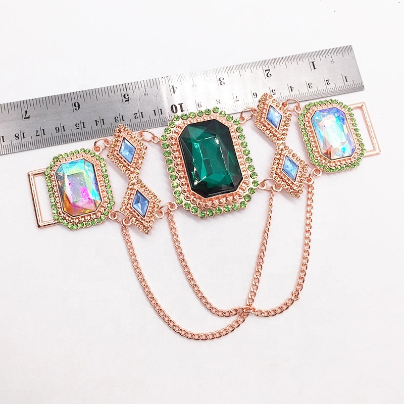 Beautiful Russians Jewelry New Arrival Rose Gold Color Rhinestone Glass Bikini Connector