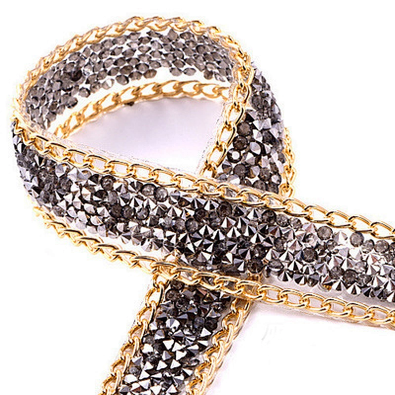 Multi Size Colorful Resin Crystal Hot Fix Rhinestone Tape for Shoes Decorations