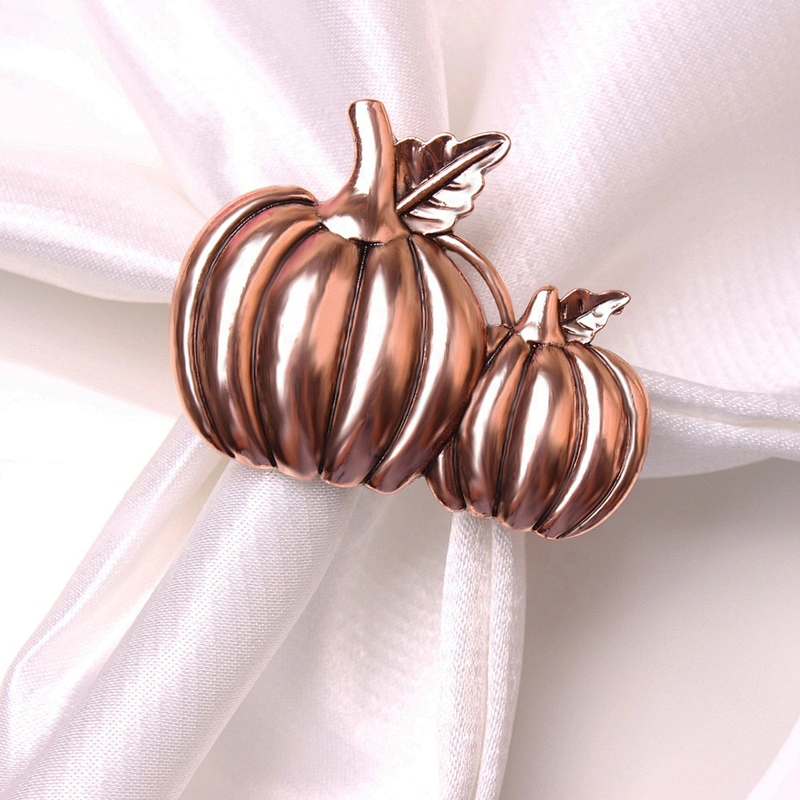 New Style Hotel Wedding Table Dinner Party Decorations Hallowmas & Christmas Series Glazed Bronze Metal Festival Napkin Ring