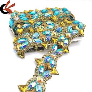 Crystal Iron On Glue Rhinestone With Resin Strass DIY Colorful Dress Rhinestones Trims For Clothing