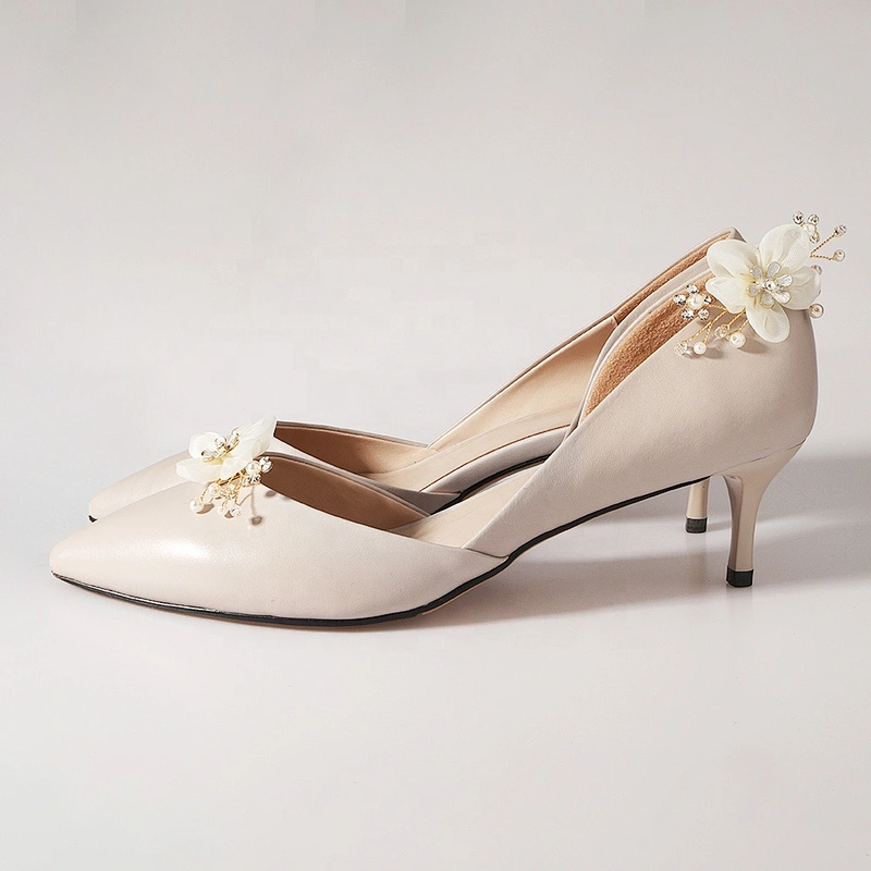Korean Handmade Pearl rhinestone shoe clip wedding shoe accessories