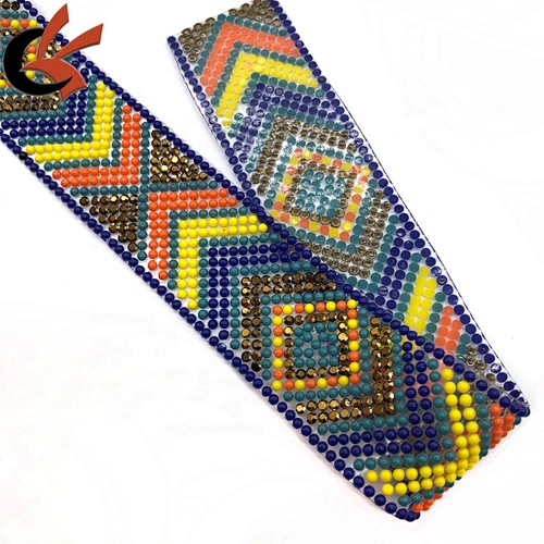 New design Retro Style crystals hot fix rhinestone tape for fashion dress