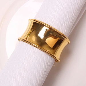 hotel supplies Metal wedding burnishing plain napkin rings