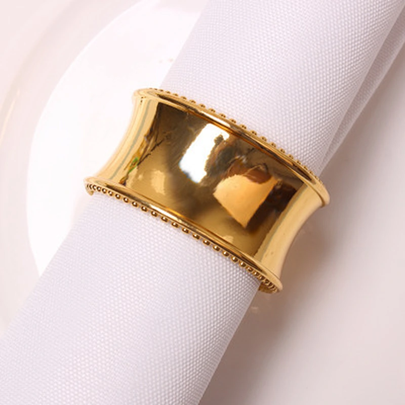 hotel supplies Metal wedding burnishing plain napkin rings