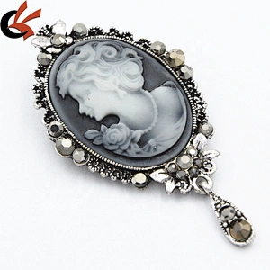 Jewelry fashion old-style crystal brooch alloy diamond accessories collar brooch wholesale