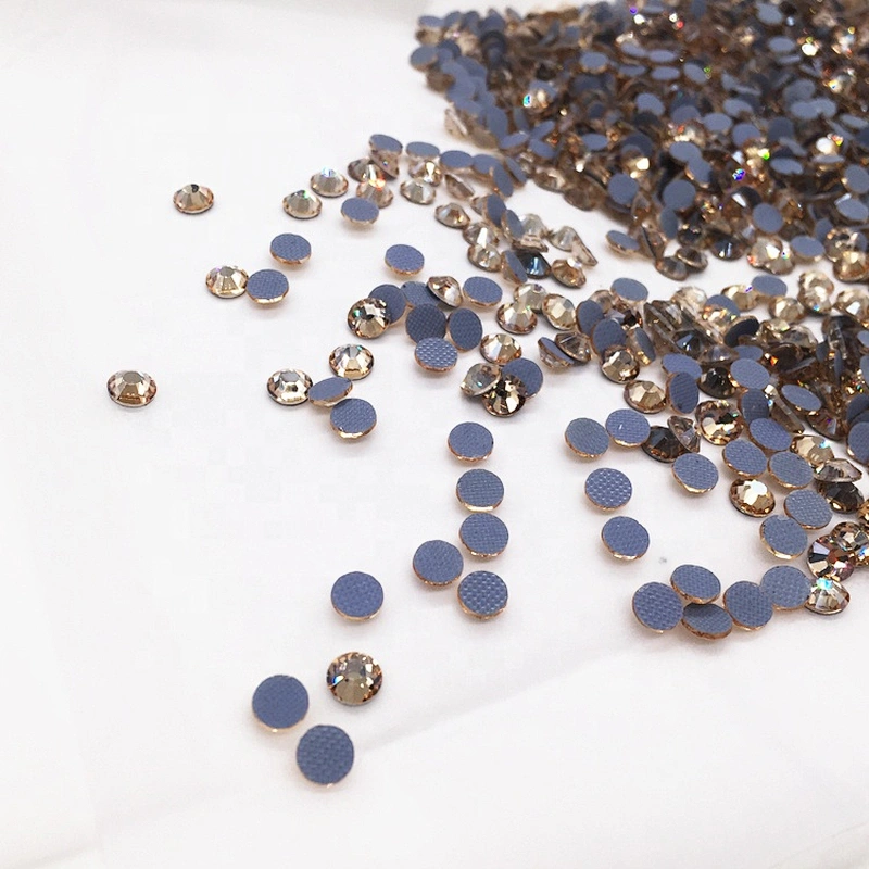 China factory hot sale ss16 ss20 ss30 rose gold hot fix rhinestone for bikini making decoration