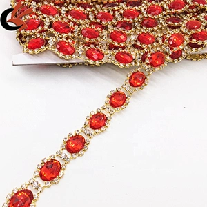 Make Fashion Couture Decorations Bridal Beaded Lace Trims Rhinestone Trimming For Garment