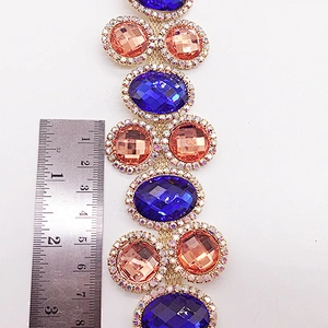 Hot Sale Fashion sew on  Rhinestone Trimming Bridal Dress Decoration For Wedding Dresses