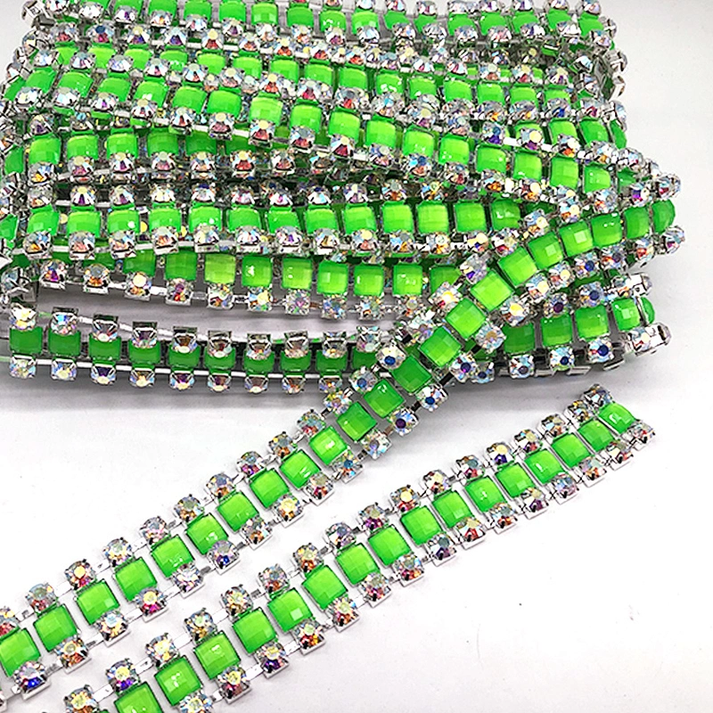 Wholesale garment crystal trimming banding for dancing dress